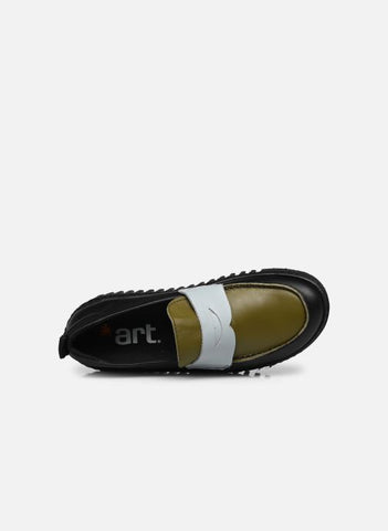 Art 1530S Black/Celeste Platform Loafer