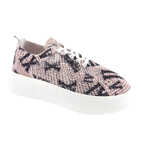 Keds Women's Triple Up Lea Multi Stripe Sneaker - 1.5" Platform Pastel Tennis Shoes