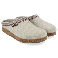 Haflinger Slipper Zig Zag Silver Grey