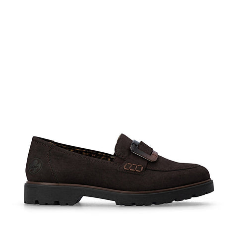 Rieker 4553-25 Choc Brown Loafer