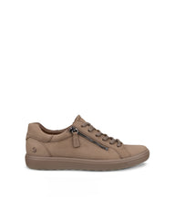 Ecco 490553 Soft 7 Nubuck Sneaker w/Zipper Taupe
