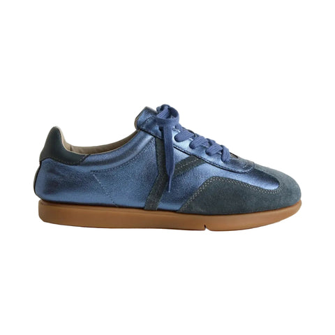 Saydo Zelk Sneaker Satin Navy Metallic/Navy Suede