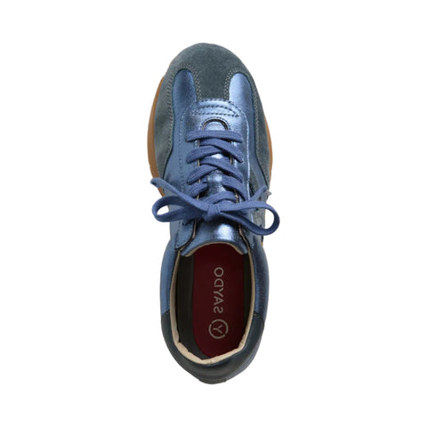 Saydo Zelk Sneaker Satin Navy Metallic/Navy Suede