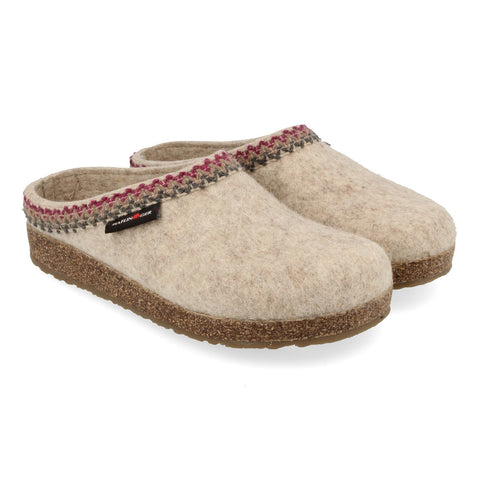 Haflinger Slipper/Clog Zig Zag Tan