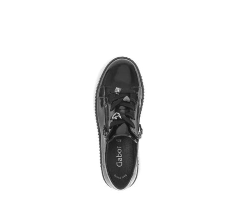 Gabor 73.339.95 Sneaker Patent Leather Black