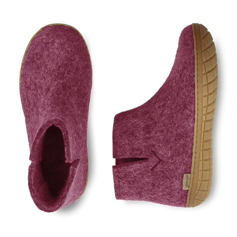 Glerups Boot Cranberry (Rubber sole)