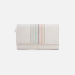 Hobo Keen Continental Wallet - White Stripe