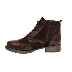 Miz Mooz Pepper Bootie Brown Suede/Leather