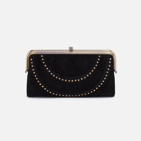 Hobo Lauren Wallet - Black Suede