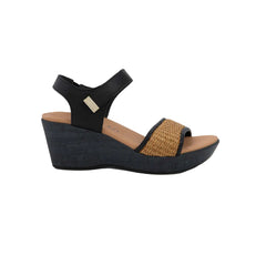 Naot Summer Raffia Black/Tan