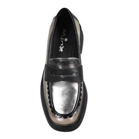 Minx M6-518 Showtime Loafer Gold/Black/Pewter Metallic