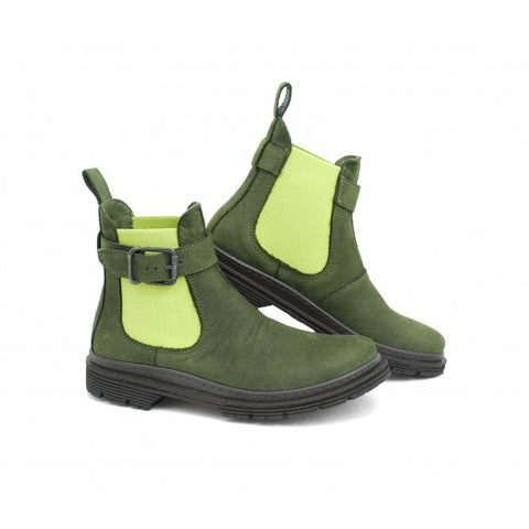 Art 1892 Nubuck Bootie Khaki/Pistacho