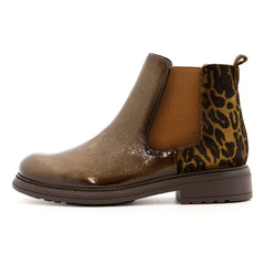 Folie's CV-6404 Bootie Bronze & Leopard