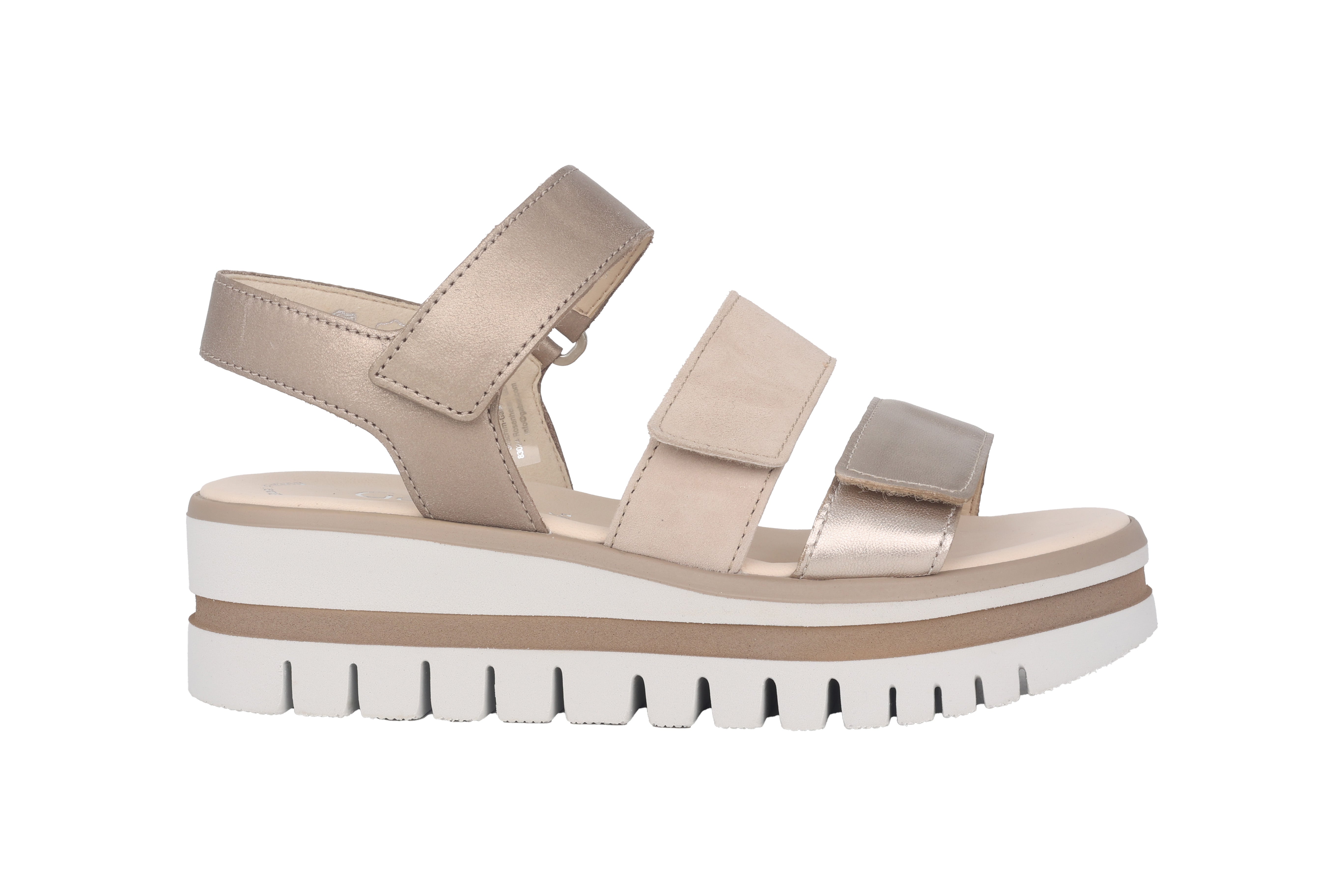 Gabor Wedge Sandal Gold/Tan –