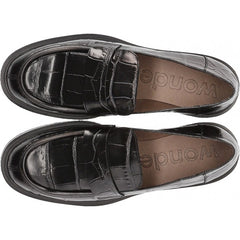 Wonders B-9104 Loafer Croco Black