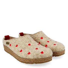 Haflinger 741031 Grizzly Cuoricini Slipper Beige