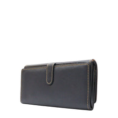 The Trend 588344 Long Italian Leather Wallet RIFD Black
