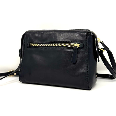 The Trend 9403033 Tamerice Leather Shoulder/Crossbody Black