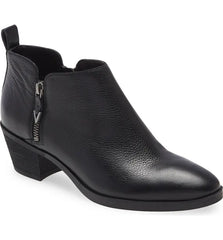 Vionic Cecily Black Leather Waterproof Bootie
