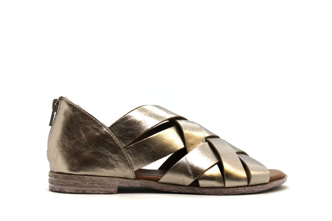 Bueno Yvette Gold Metallic Sandal