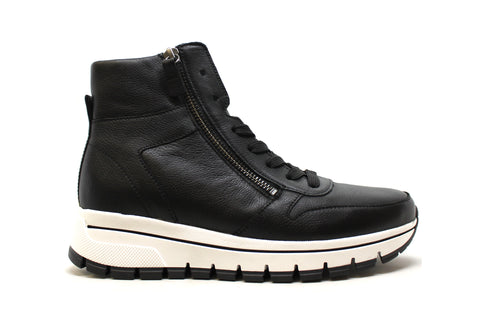 Gabor 93.551 High Top Lace Up w/zippers Black
