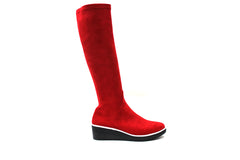 Minx - Jessie Long Red Micro Suede