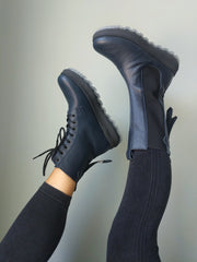 On Foot 35022 Navy Lace Up Bootie
